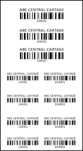 barcoded labels